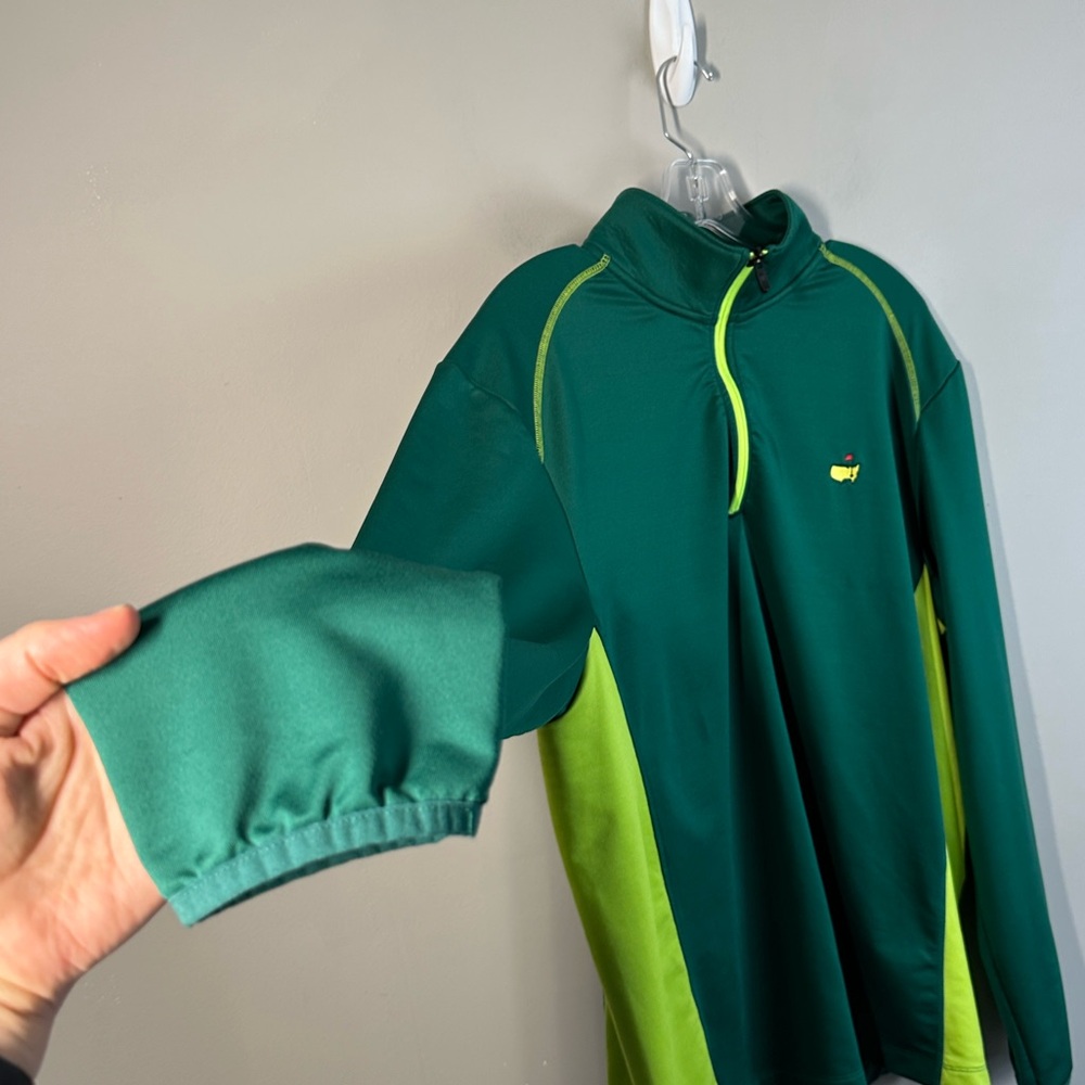 Masters Tech 1/4 Zip Pullover In Augusta Green Size XL Golf - Picture 10 of 13